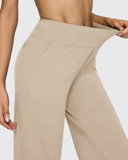 Women's Stretch High Waist Flare Pants – Casual Office Wear